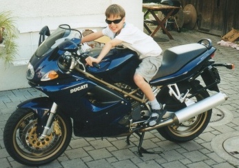 Rudi on Ducati; Actual size=180 pixels wide